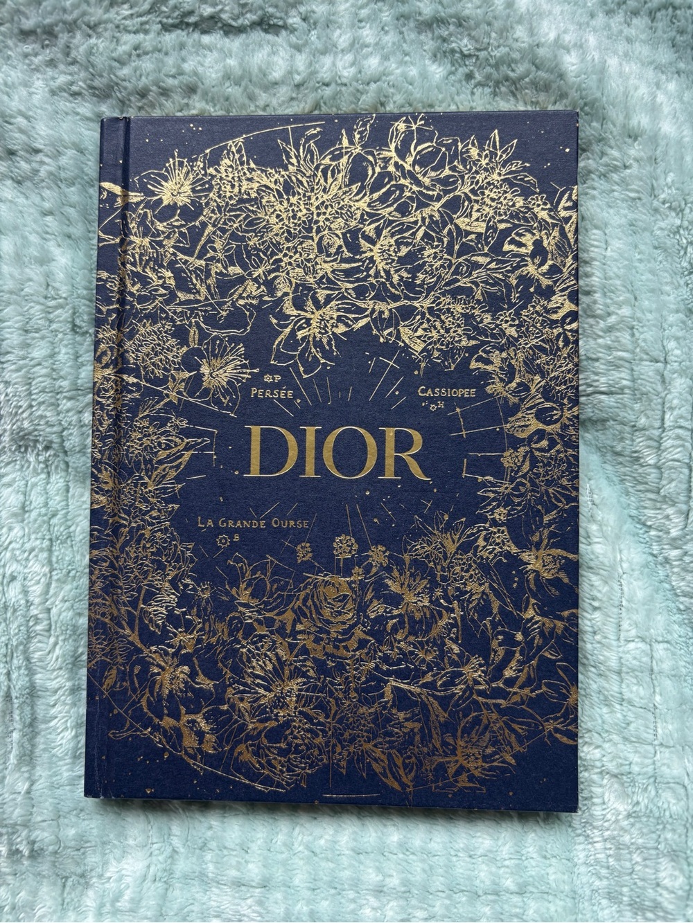 Dior Navy and Gold Floral Hardcover Journal